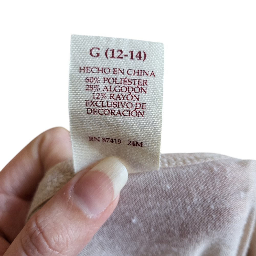 Faded glory beige raglan sleeve top, size large (12-14) - Picture 5 of 7